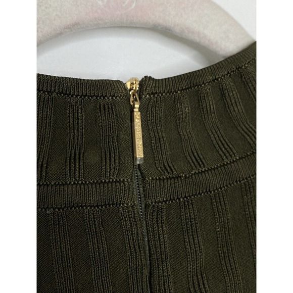 Rachel Rachel Roy Womens Olive Green Ribbed Cold Shoulder Heavy Midi Dress XL - Picture 5 of 6